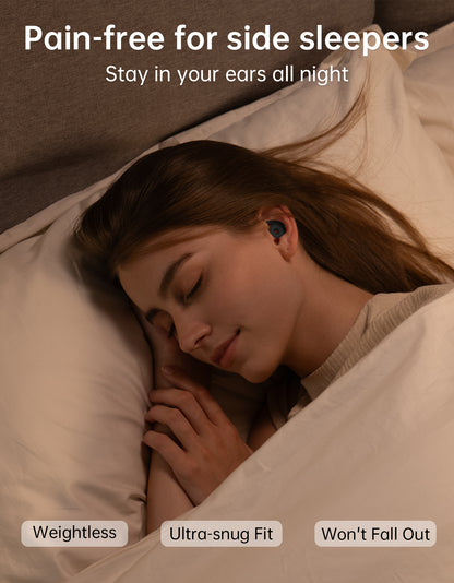 women sleeping with Welove Creations Best Earplugs for Sleeping Noise Cancelling & Comfortable 