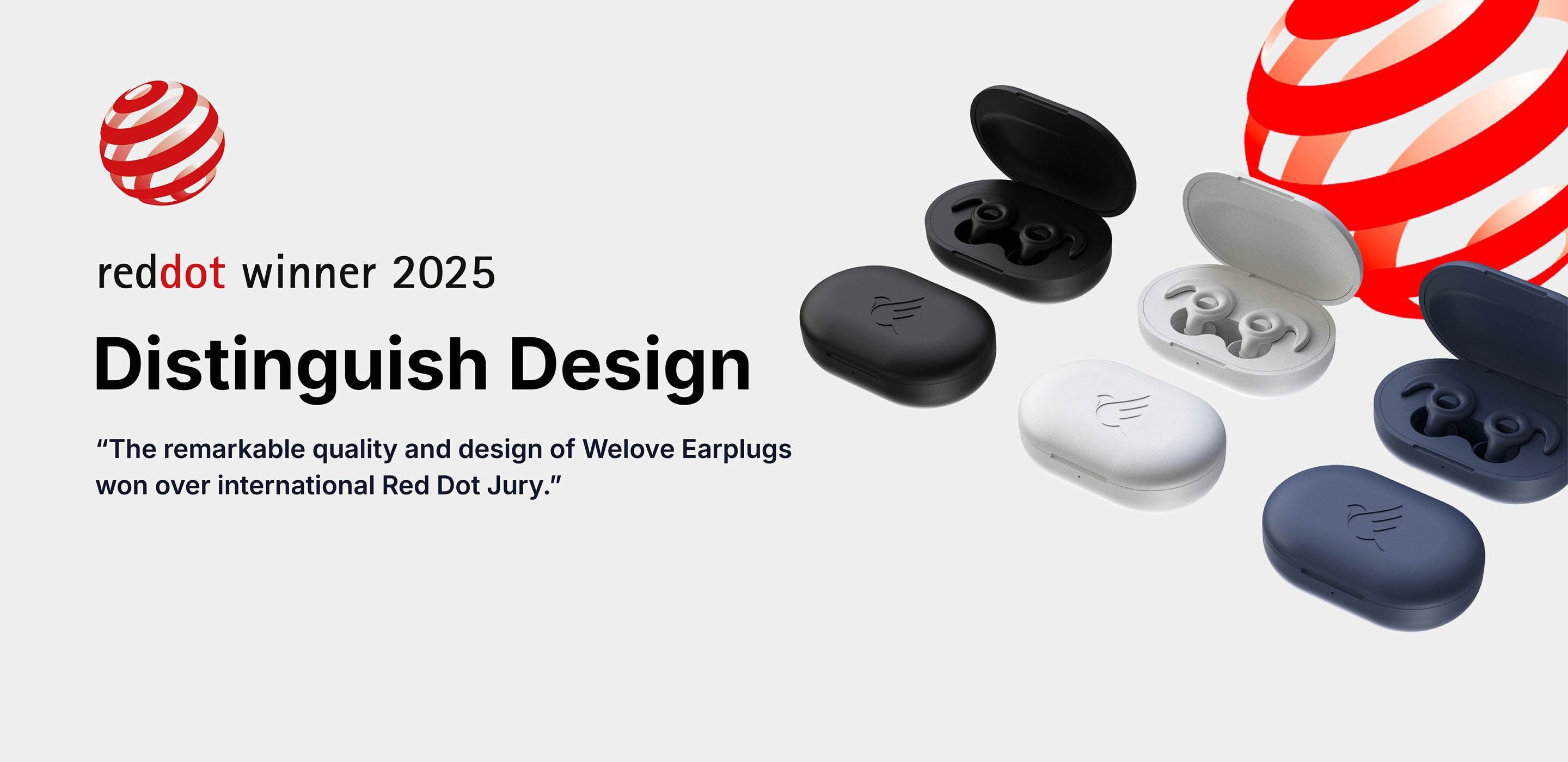 Red Dot Award-winning noise-canceling Earplugs by Welove Creations