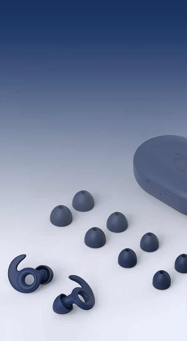 Soft Silicone, Snug & Customized Fit, Best Sleep Earplugs for Side Sleepers, Five sizes tailored to you. Secure, stable, worry-free.